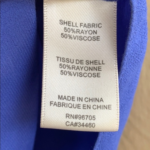 Rebecca Taylor Blue Top Sz 4 - Picture 5 of 5